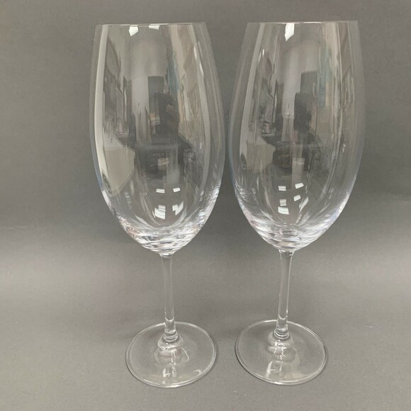 Clear Wine Glass Glasses Large 10 1/8" High Lot of 2 - Picture 1 of 5